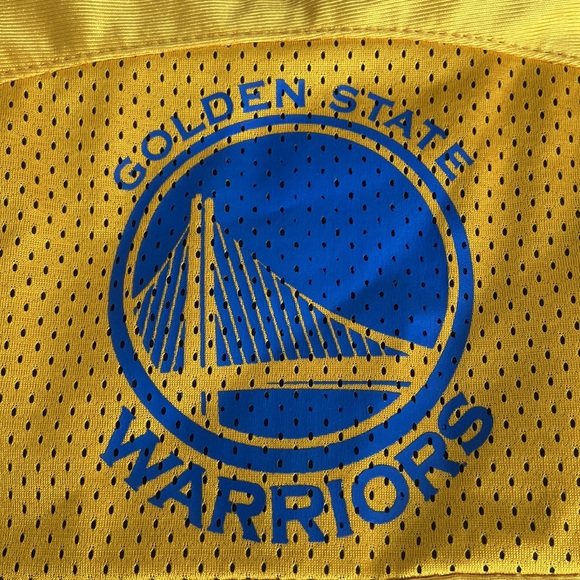 Golden State Warriors NBA Jersey Yellow Crossbody Bag with Blue Logo - Picture 3 of 5